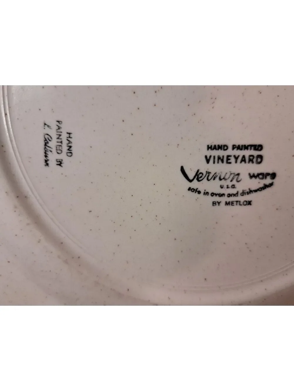 Vtg Set-2 Metlox Vernon Ware 